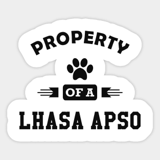 Lhasa Apso Dog - Property of a Lhaso apso Sticker